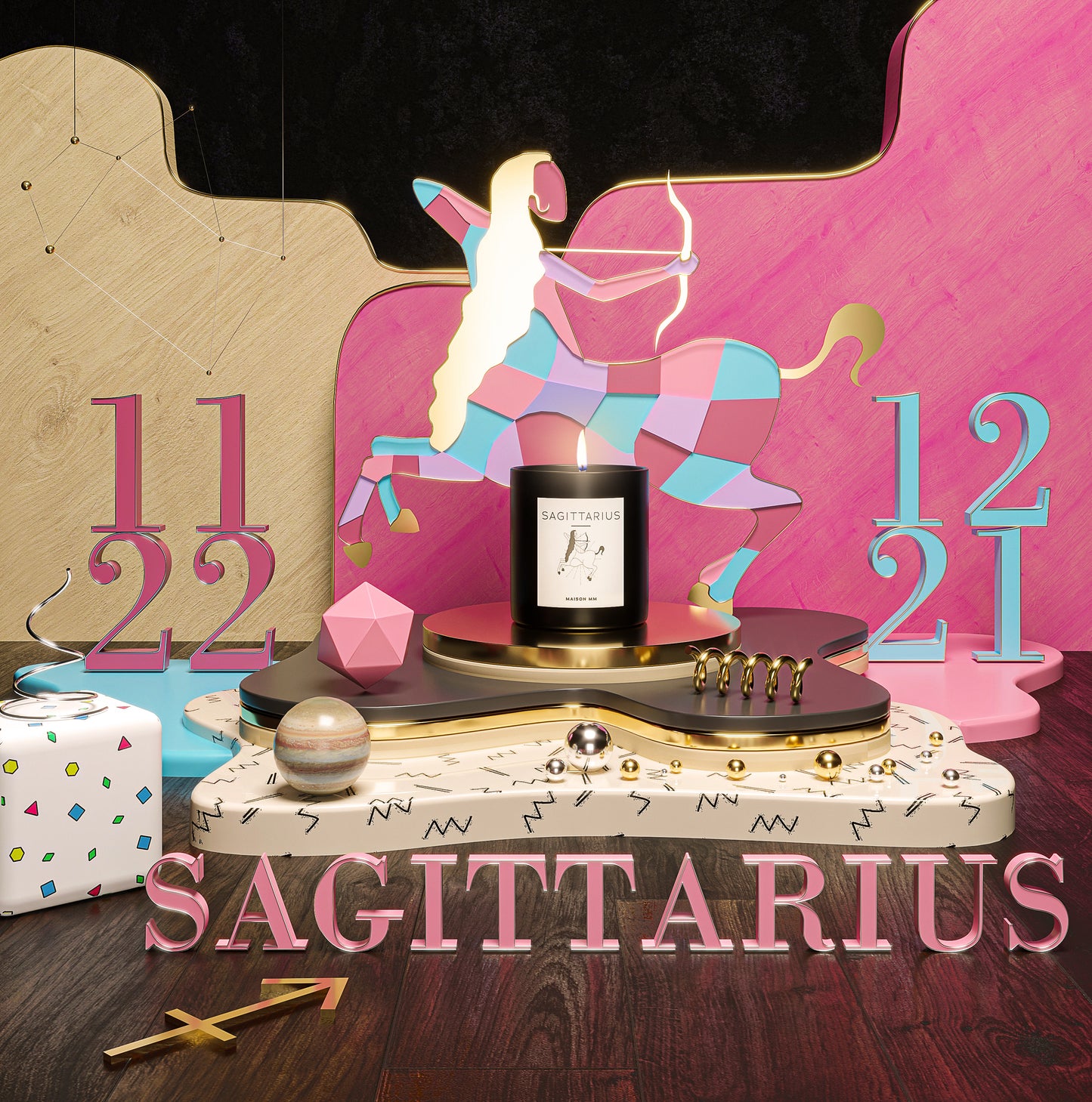 Maison MM Zodiac Sagittarius Candle - Natural Wax