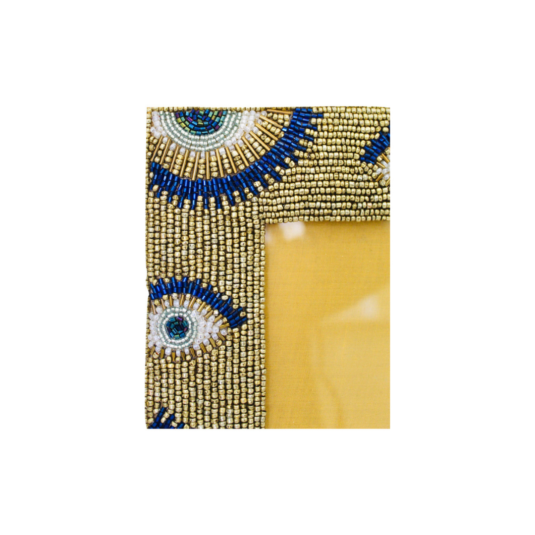 Evil Eye Photo Frame - Glass Beads