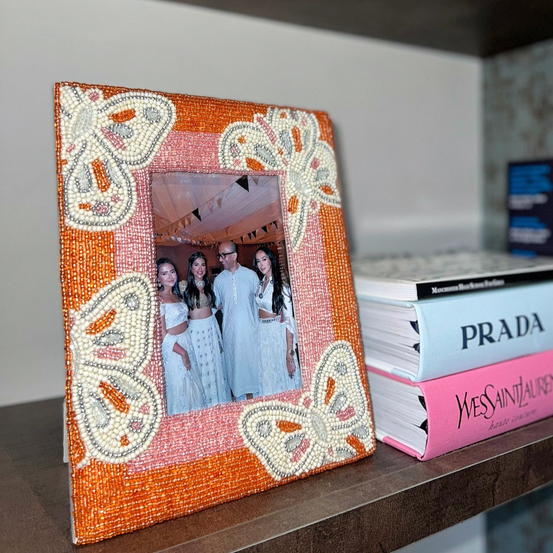 Butterfly Photo Frame - Glass Beads