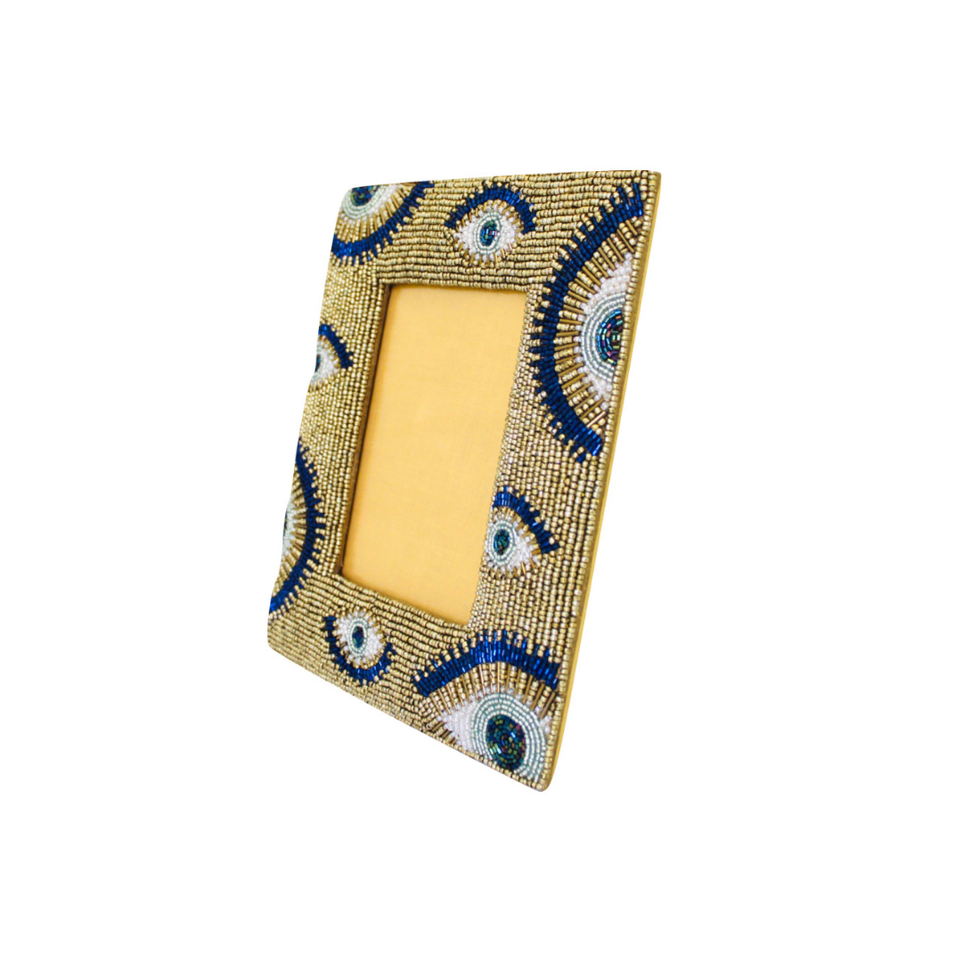 Evil Eye Photo Frame - Glass Beads